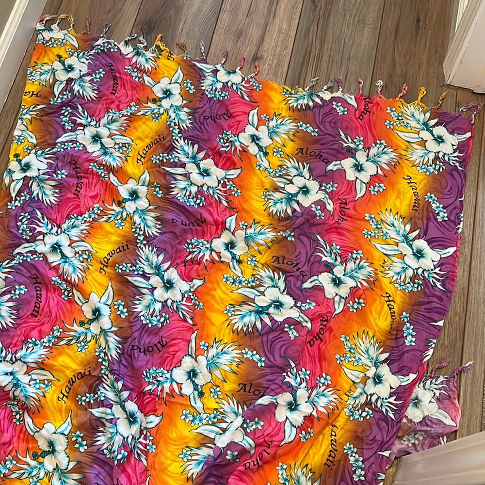Hawaiian Aloha Swimwear Wrap/Sarong Floral and Multicolored